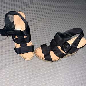 Coach Black Strappy Sandals